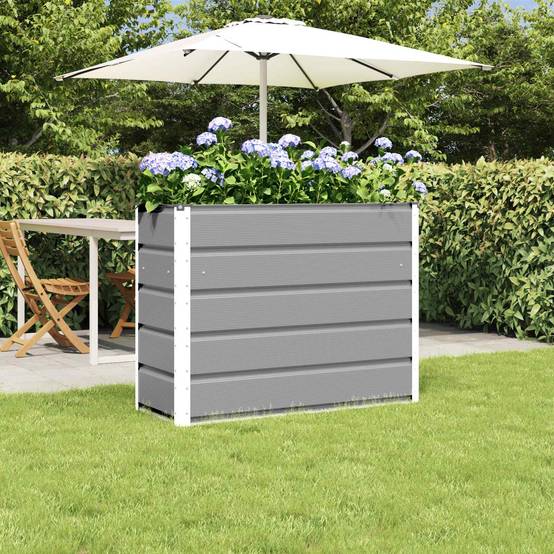 Vidaxl - Jardinière-Pot de fleur-Bac à fleurs Gris clair 100 x 40 x 75 cm Acier - Image 1