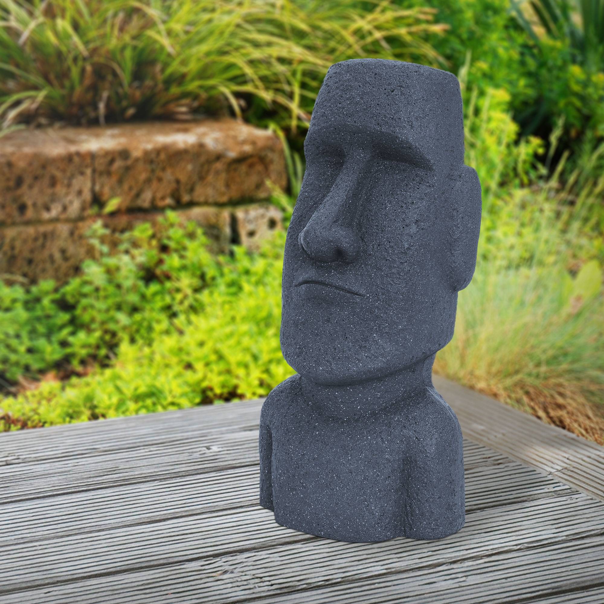 Statue Décorative Île de Pâques Rapa NUI Moai Tête 53,5 cm Haut Figure Résine - Image 2