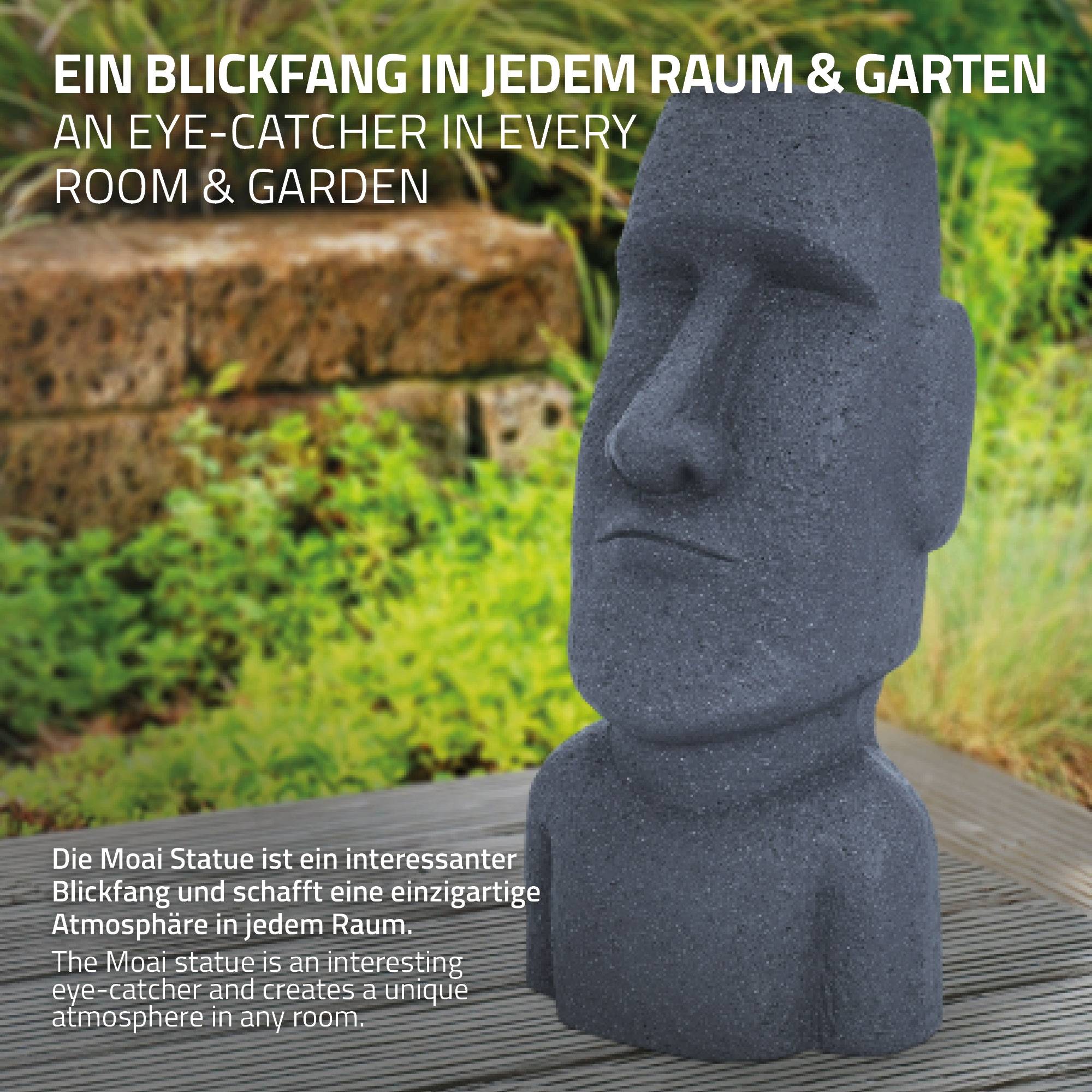 Statue Décorative Île de Pâques Rapa NUI Moai Tête 53,5 cm Haut Figure Résine - Image 6