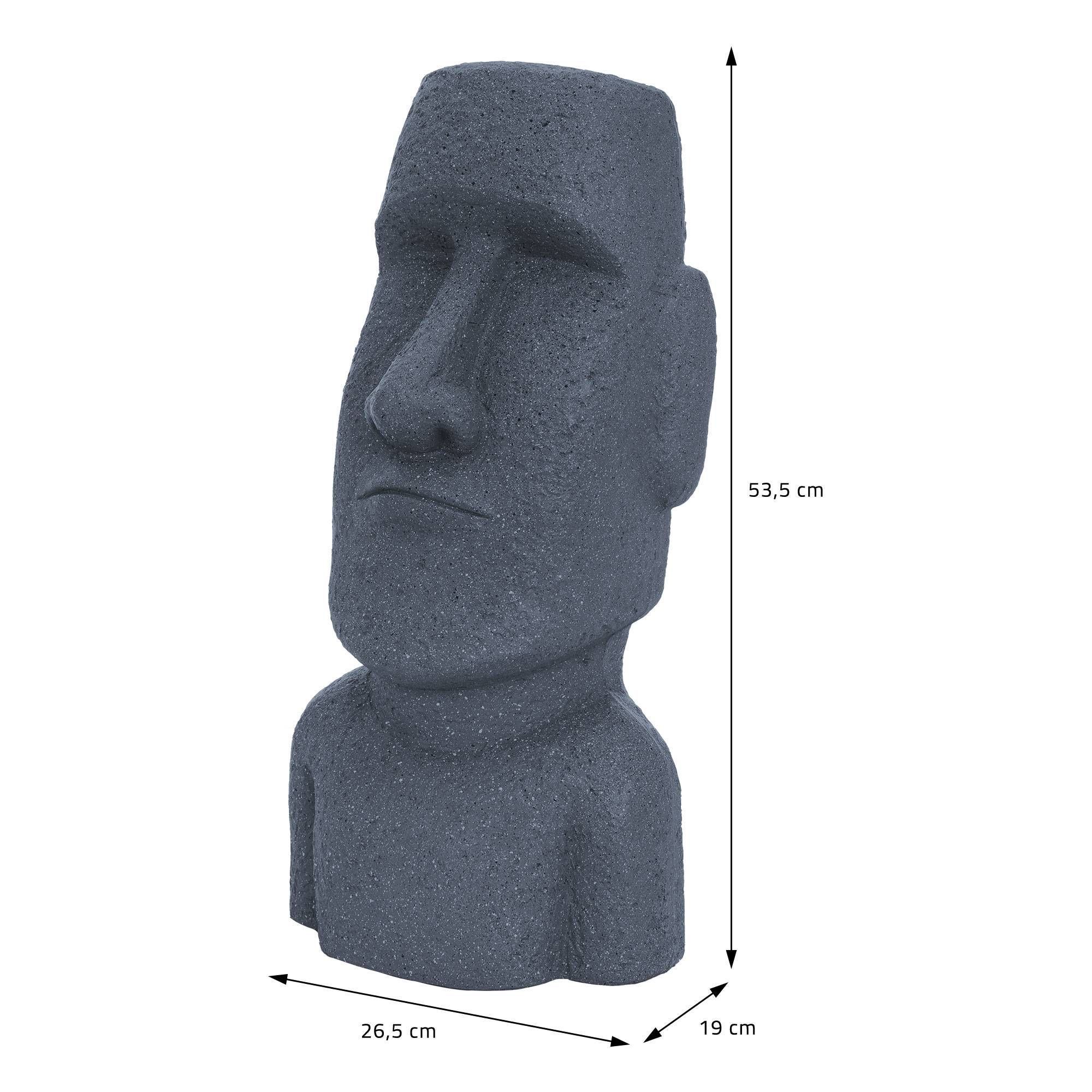 Statue Décorative Île de Pâques Rapa NUI Moai Tête 53,5 cm Haut Figure Résine - Image 7