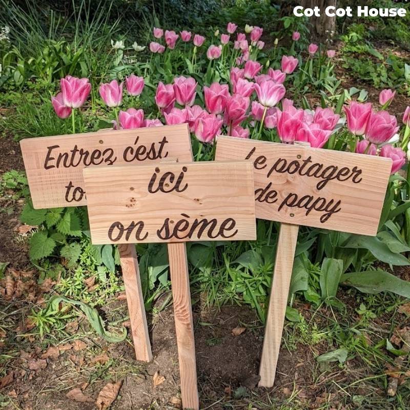 Pancarte en bois gravée extérieur déco - 17 - « maman poule » - Cot Cot House - Image 2