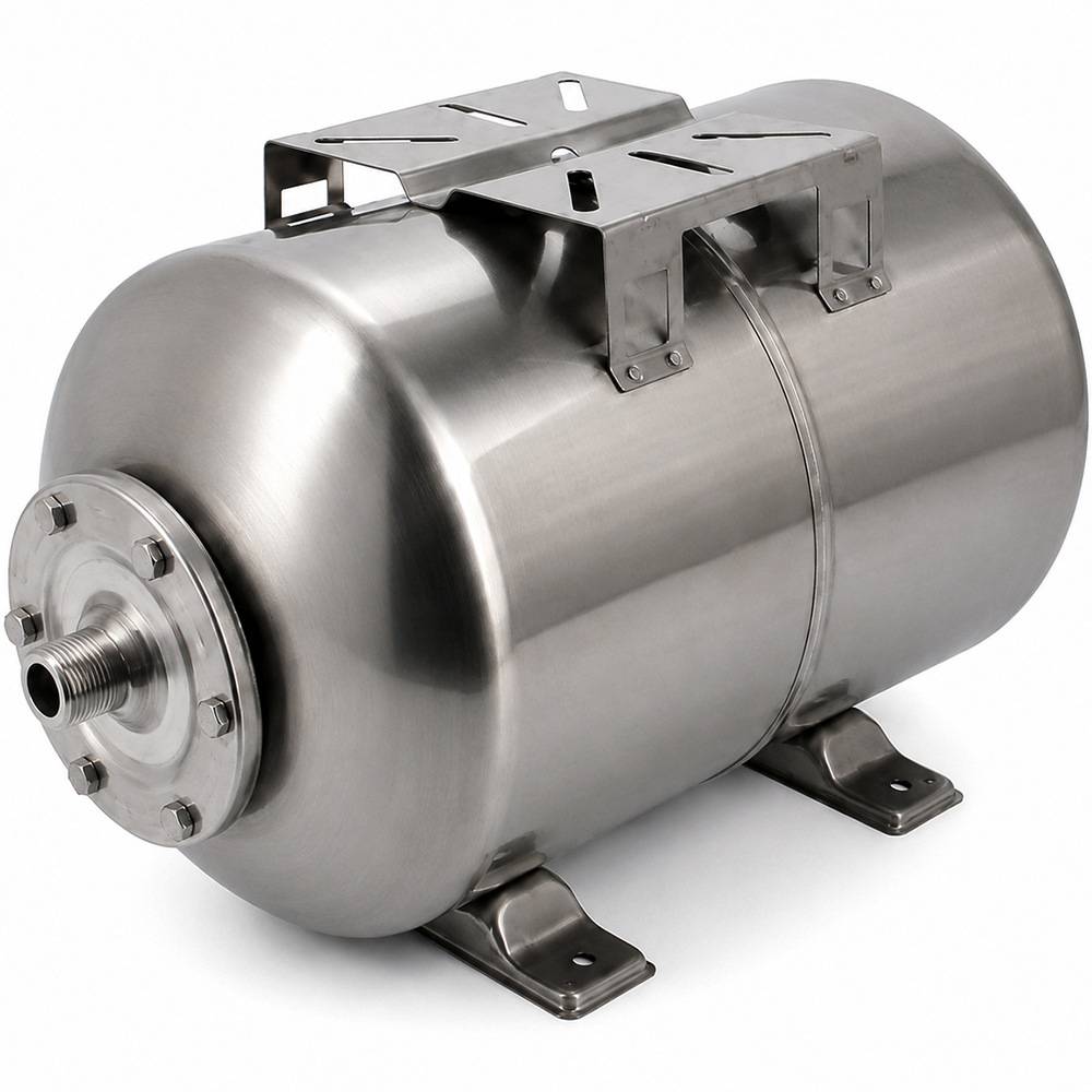 Gt Market - Réservoir pression à vessie horizontal en inox - 50 litres - GT MARKET - Image 1