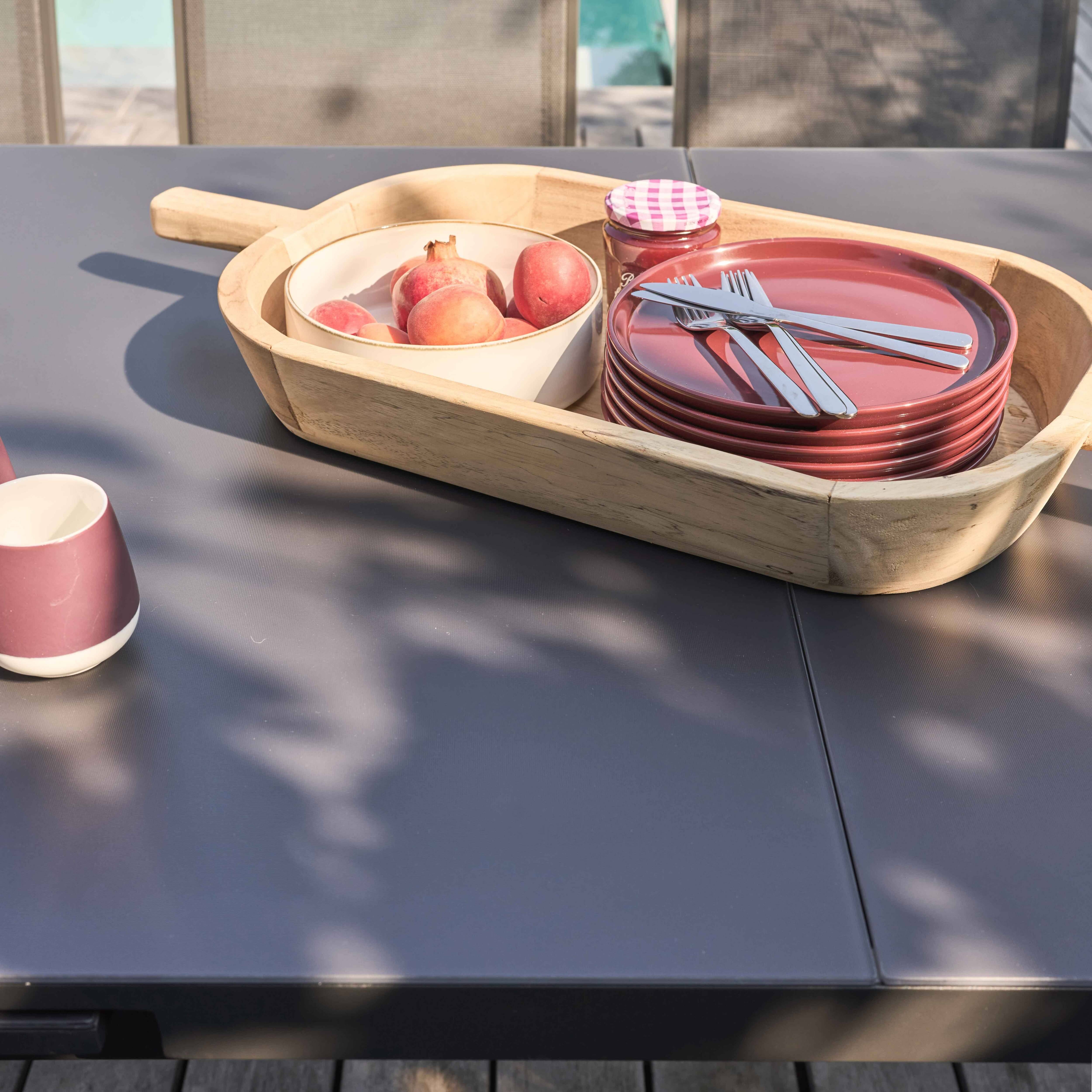 Oviala - Table de jardin extensible en aluminium gris 10 places Albi - Oviala - Image 5
