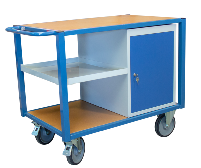 Servante d'atelier équipée 1 bloc porte et 1/2 plateau tôle 500 kg - FIMM - 880002993 - Image 1