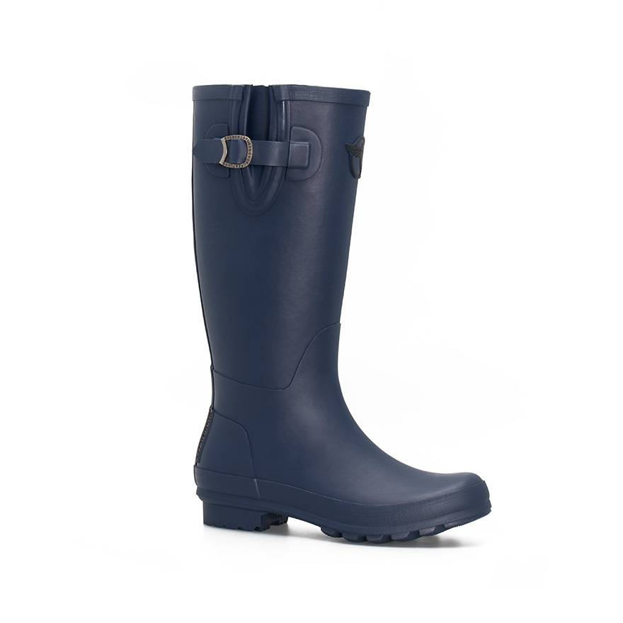 Rouchette - IDOL Wellies Tall Navy Rouchette - Image 1