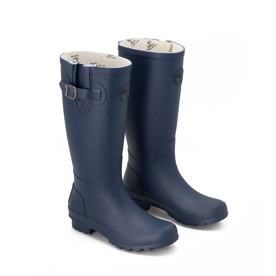 Rouchette - IDOL Wellies Tall Navy Rouchette - Image 3