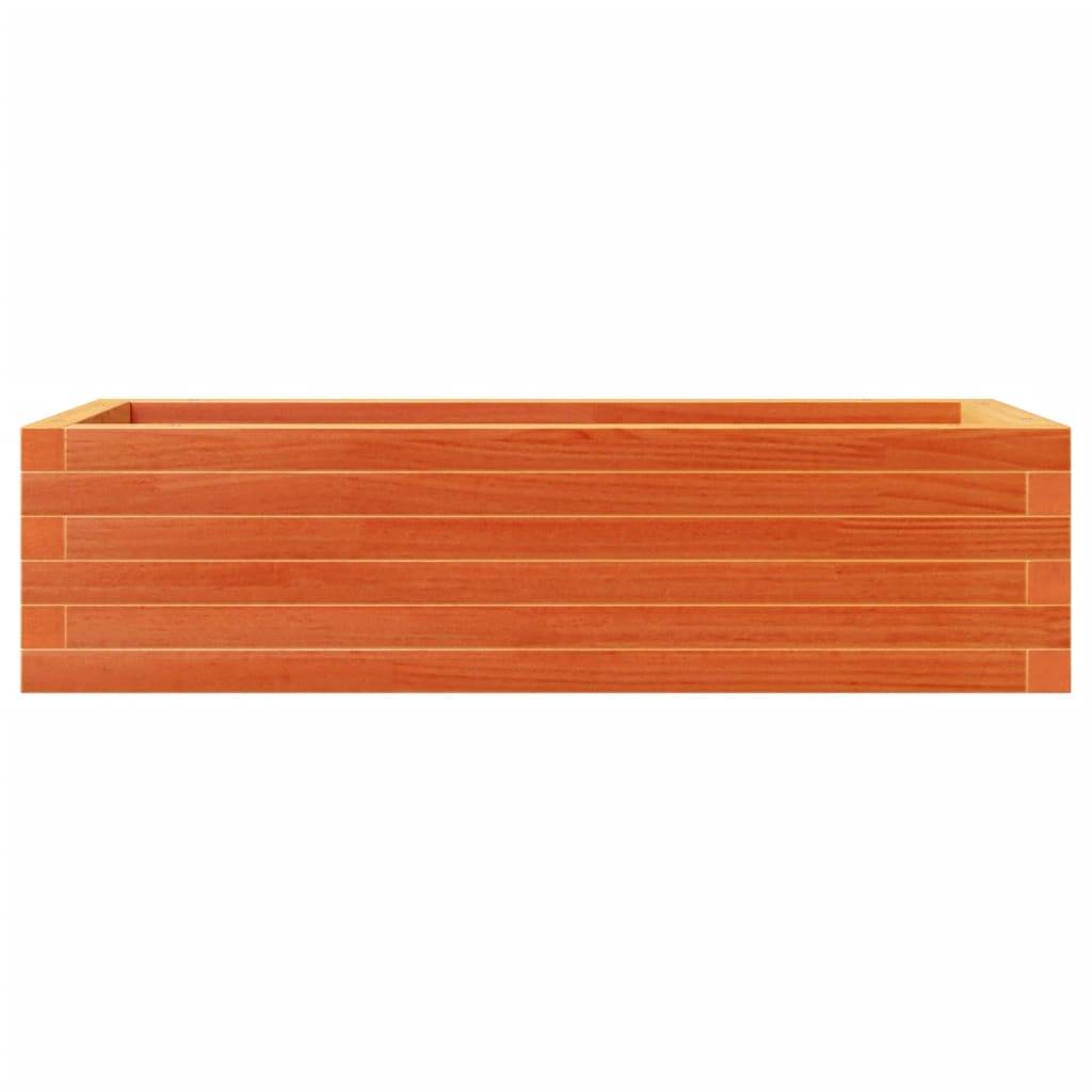 Jardinière | Pot de fleurs | Cache-pot | Bac à fleurs cire marron 90x40x23 cm bois de pin massif - Image 5