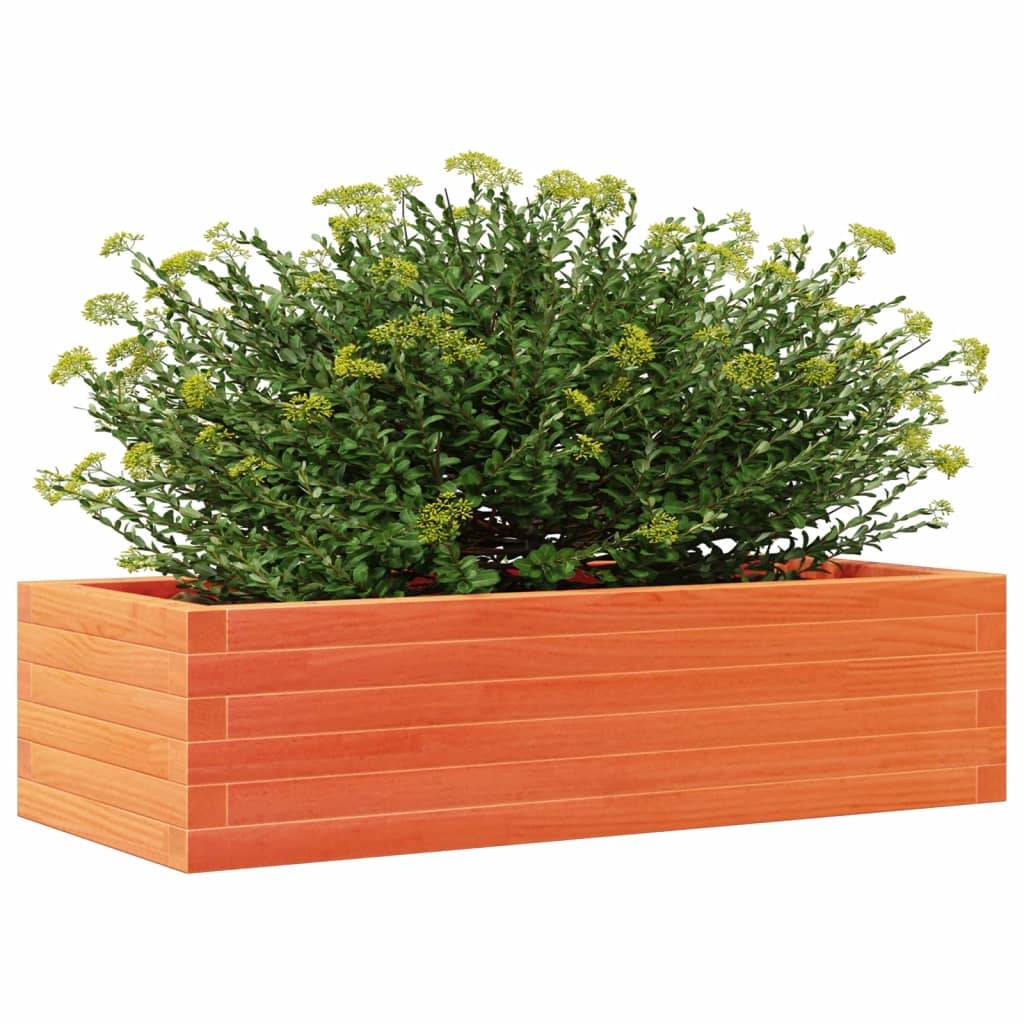 Jardinière | Pot de fleurs | Cache-pot | Bac à fleurs cire marron 90x40x23 cm bois de pin massif - Image 4