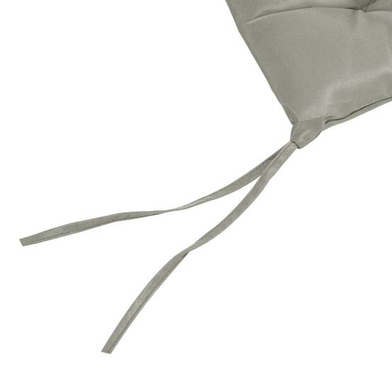 ComfortXL - Lot de 2 coussins de chaise polyester 98 x 50 x 8 cm gris clair intérieur extérieur avec liens de fixation - Image 9