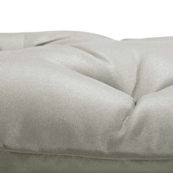 ComfortXL - Lot de 2 coussins de chaise polyester 98 x 50 x 8 cm gris clair intérieur extérieur avec liens de fixation - Image 8