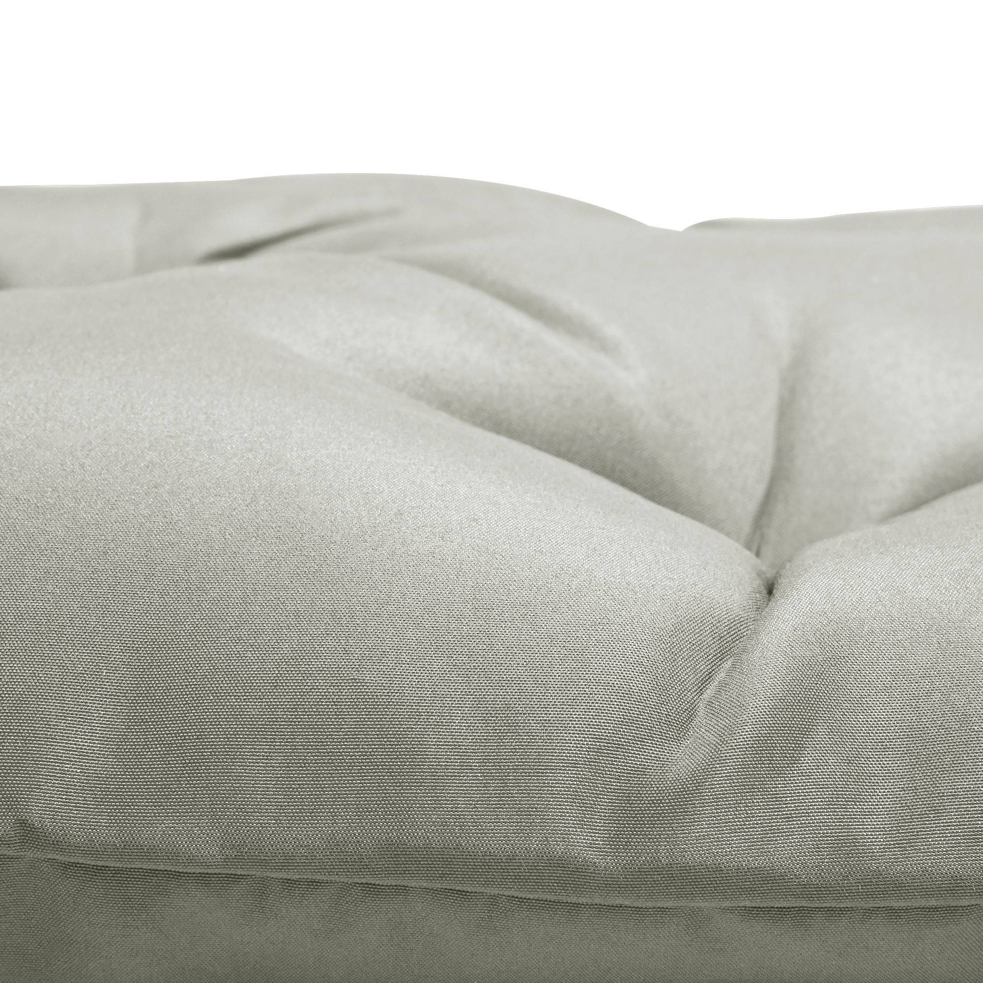 ComfortXL - Lot de 2 coussins de chaise polyester 98 x 50 x 8 cm gris clair intérieur extérieur avec liens de fixation - Image 8