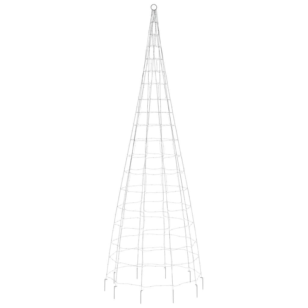 Arbre de Noël - Sapin de Noël lumineux sur mât de drapeau 550 LED coloré 300 cm - Image 5