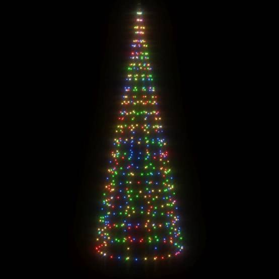 Arbre de Noël - Sapin de Noël lumineux sur mât de drapeau 550 LED coloré 300 cm - Image 3