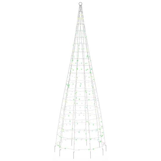 Arbre de Noël - Sapin de Noël lumineux sur mât de drapeau 550 LED coloré 300 cm - Image 4