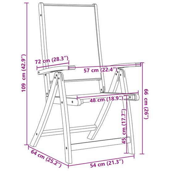 ComfortXL - Table et Chaises de Jardin 5 Pièces Bois d'Acacia Table Extensible 120-170cm Assises Bleu – ComfortXL Outdoor Living - Image 4