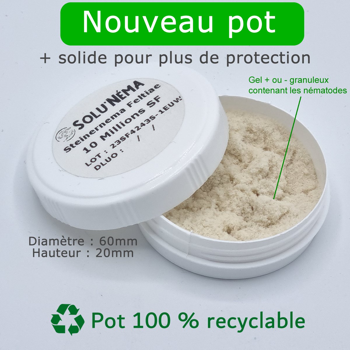 Solunéma - Nématodes SF contre la Mouche du Terreau - 10 millions Steinernema Feltiae - Traitement pour 40 pots soit environ 20m² - Image 2