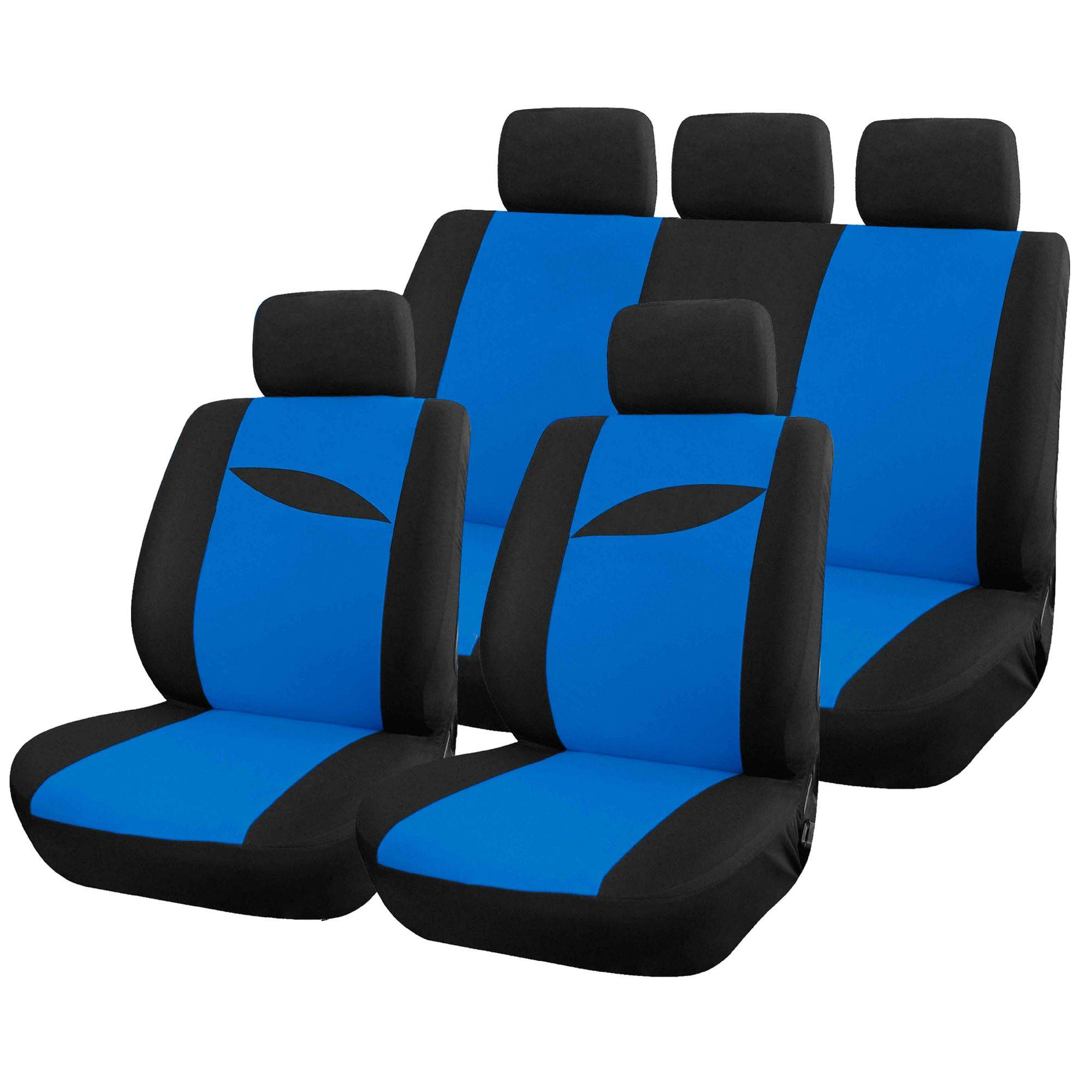 Housse auto bleue universelle 9 pcs - Image 1