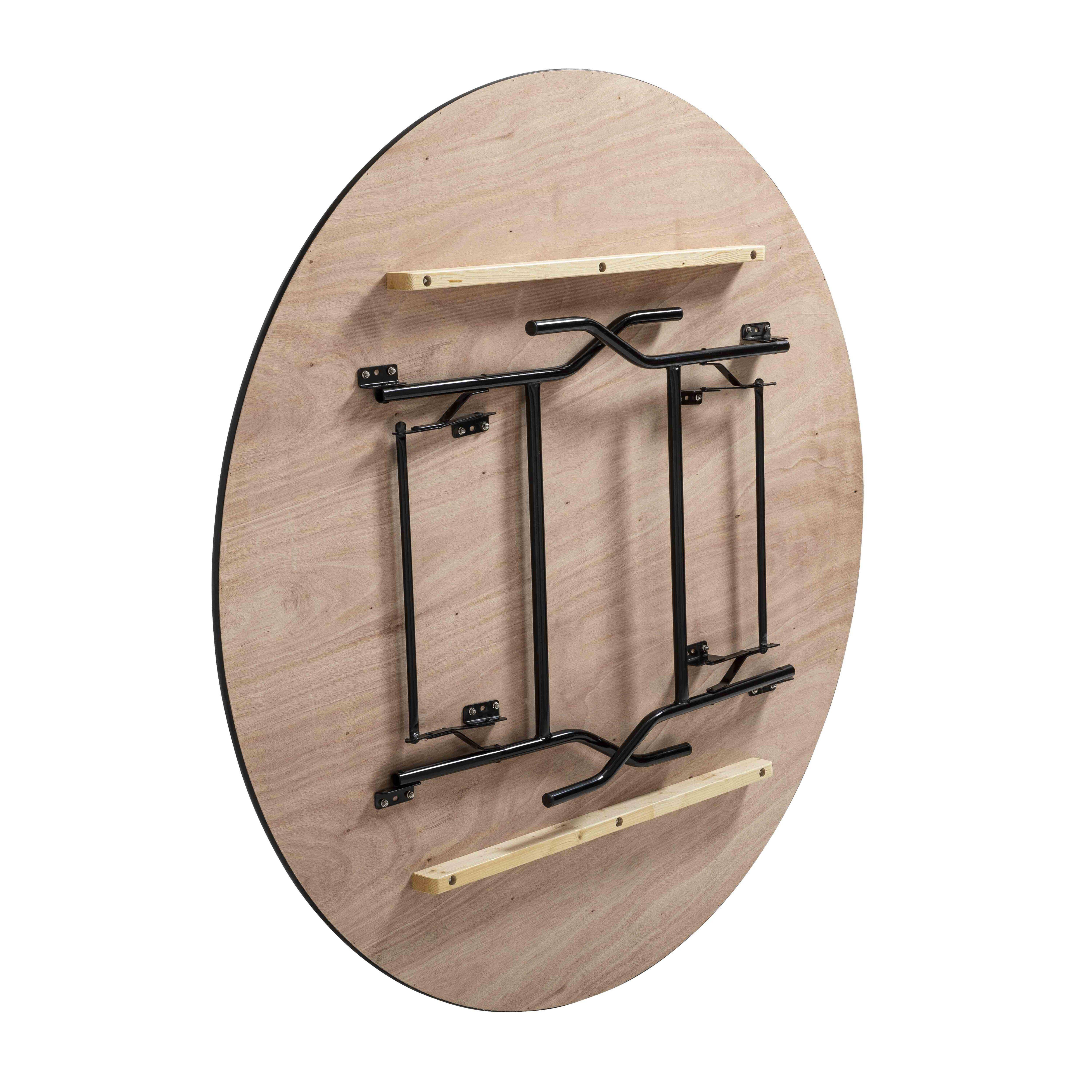 Oviala - Lot de 10 tables pliantes brasserie rondes en bois 170cm
- Oviala - Image 2