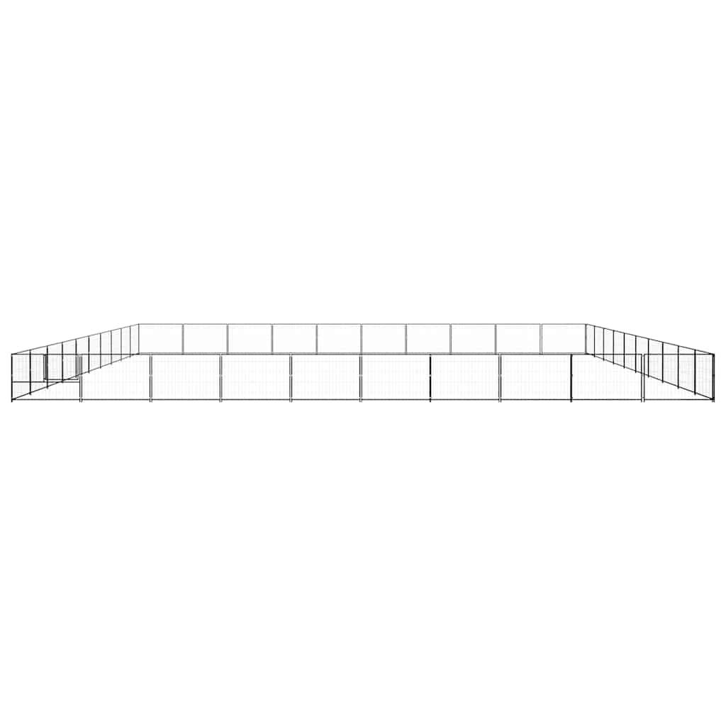 Vidaxl - Chenil Noir 100 m² Acier vidaXL 3082197 - Image 6