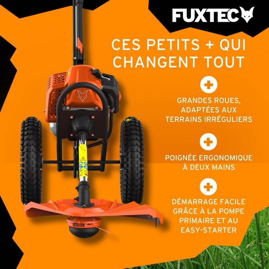 Coupe bordure thermique à roues - FUXTEC FX-FSR162 - 62cm3 3,5CV - Image 4