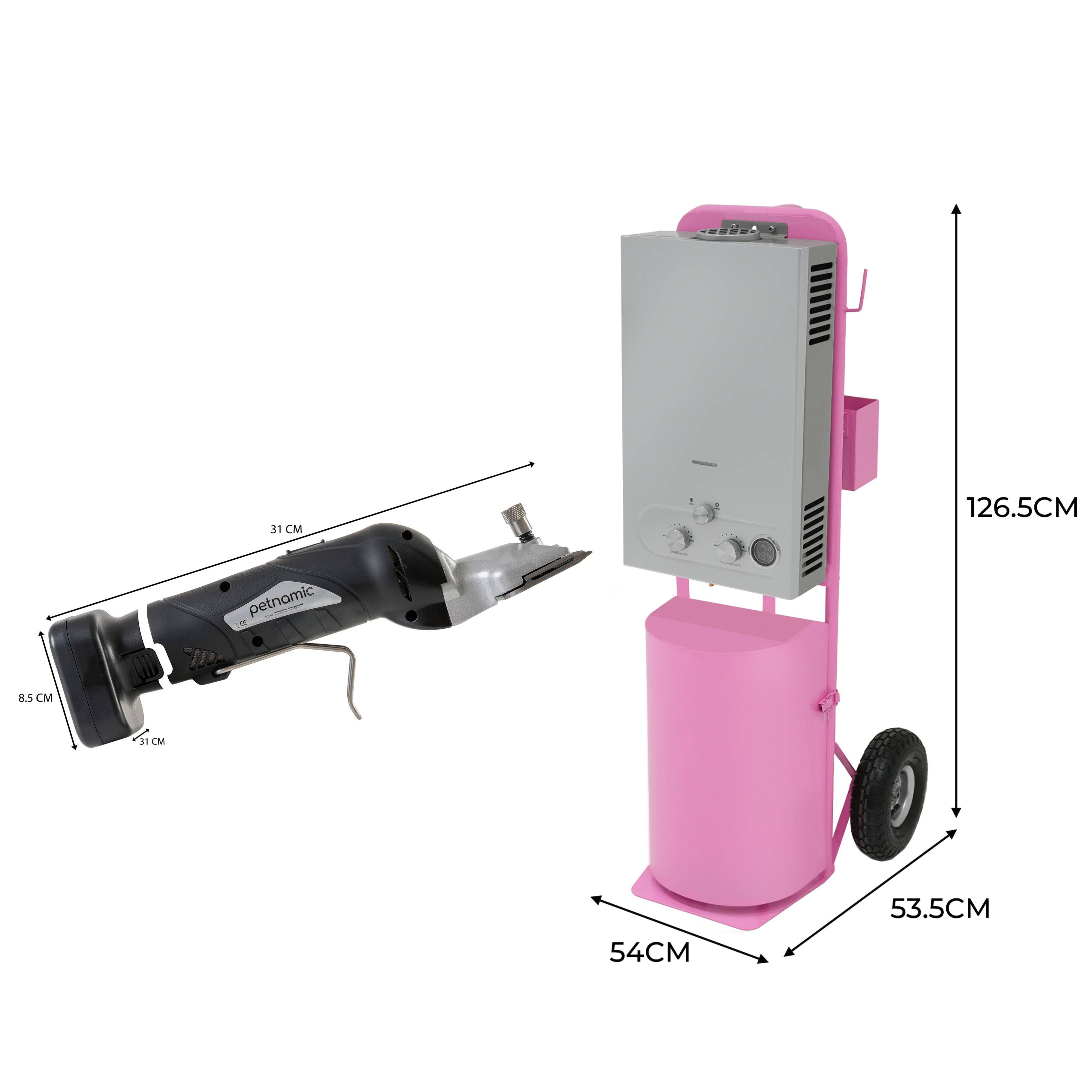 Monstershop - Douche de Cheval Portable Deluxe (Rose) avec Tondeuse sans fil - Image 5