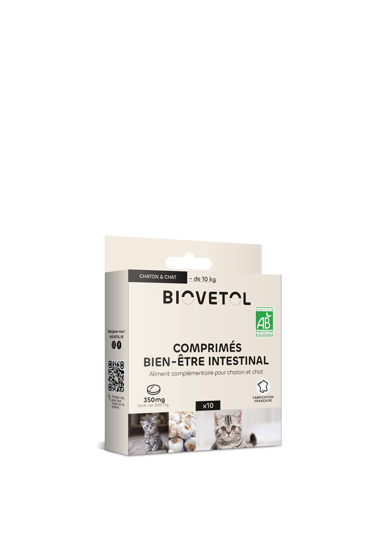 Biovetol - Comprimés Bio Bien-être Intestinal pour Chat & Chaton - Image 1