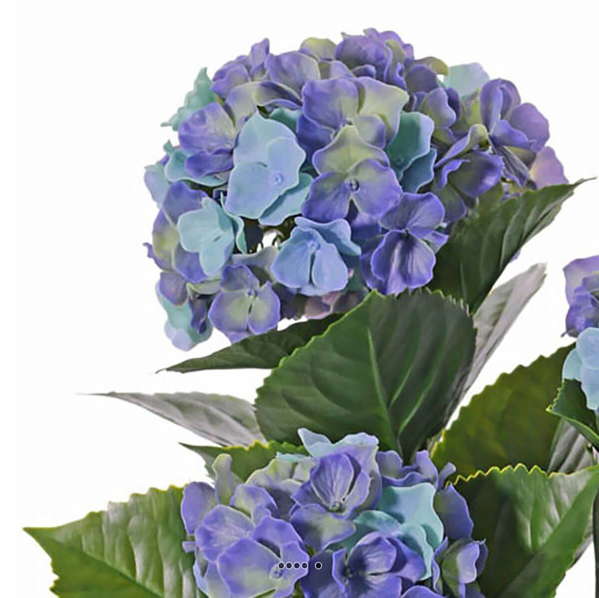 Artificielles - Hortensia artificiel 3 têtes en piquet pour extérieur H 43 cm Bleu pastel - couleur: Bleu pastel - Image 3