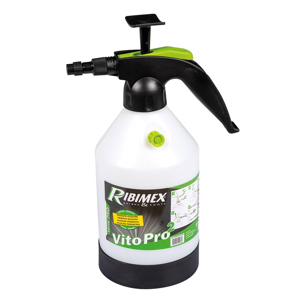 Ribimex - Pulvérisateur, brumisateur à main pression préalable Vitopro2 2 litres produits alcalins