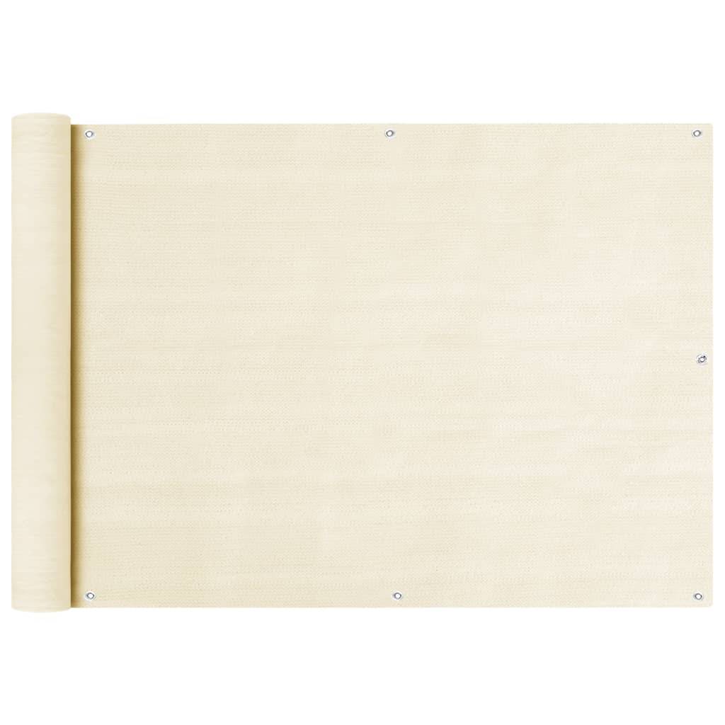 Écran de balcon PEHD crème 500 x 75 cm - PANGIVO - Image 1