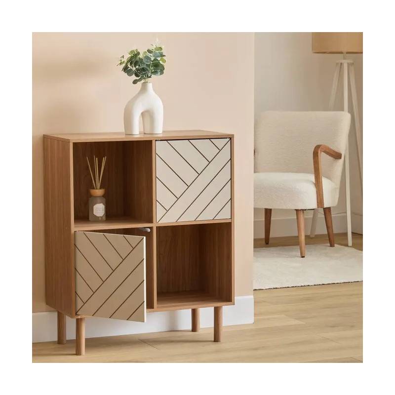 Etagère 4 cases 2 portes Mix'n'Match MDF 5five - Image 5