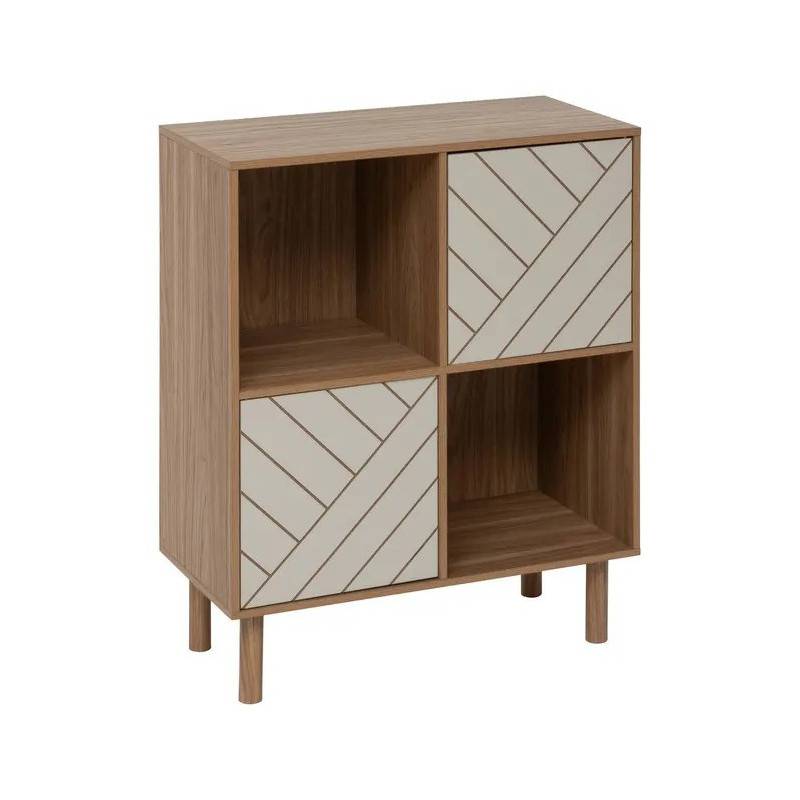 Etagère 4 cases 2 portes Mix'n'Match MDF 5five