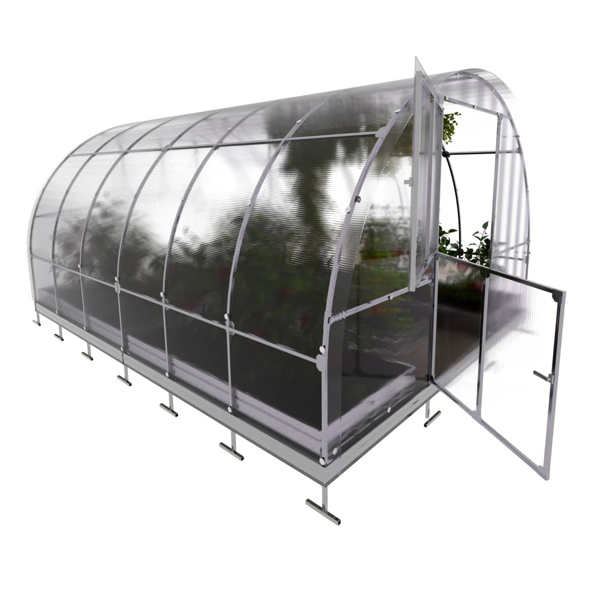 KLASIKA GREENHOUSES - Serre KLASIKA TUBE 3 x 4 m (12 m²), 6 mm avec revêtement en polycarbonate - Image 6