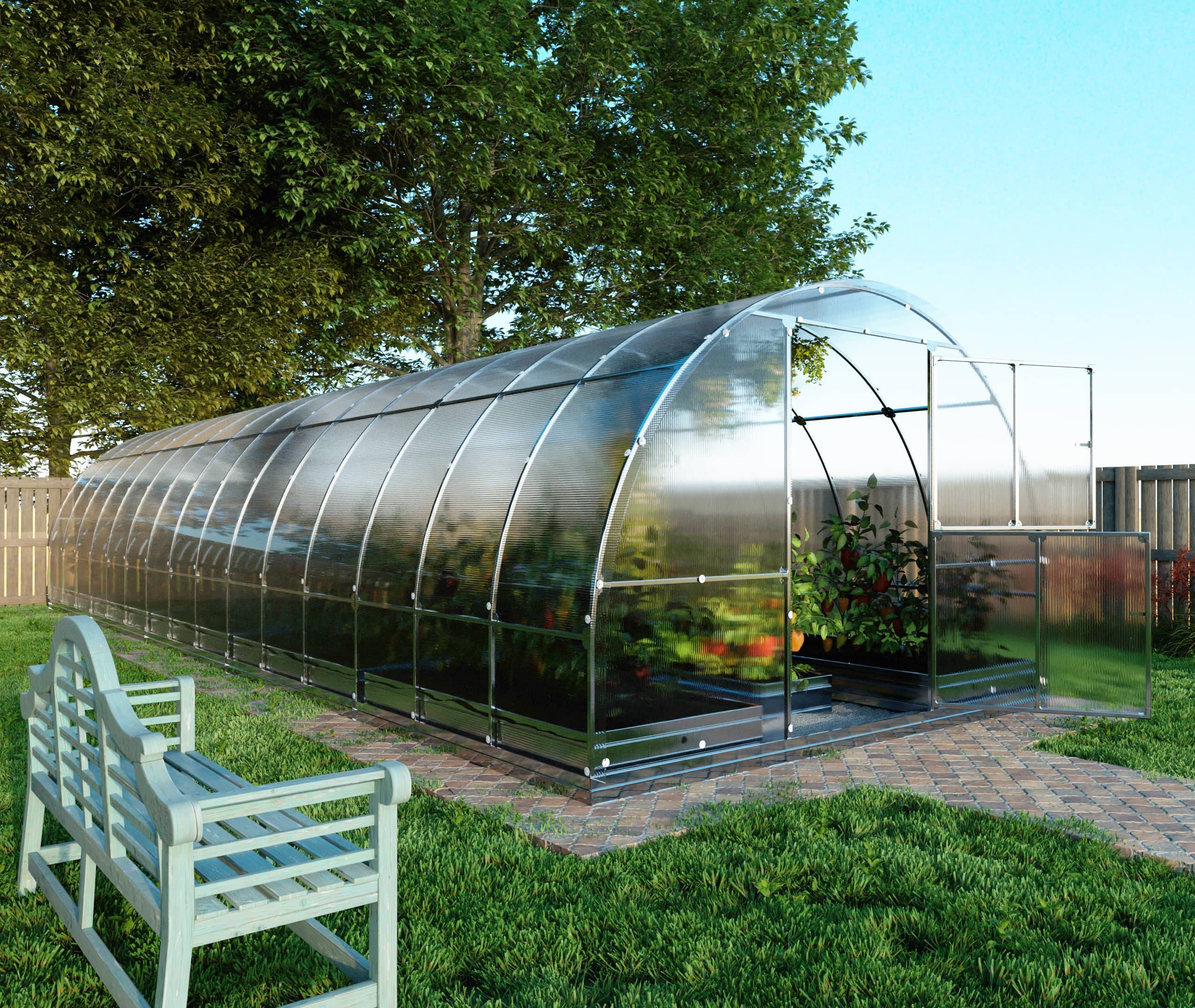 KLASIKA GREENHOUSES - Serre KLASIKA TUBE 3 x 4 m (12 m²), 6 mm avec revêtement en polycarbonate - Image 1