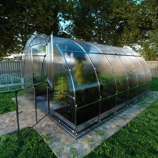 Serre KLASIKA TUBE 3 x 4 m (12 m²), 6 mm avec revêtement en polycarbonate - Image 1