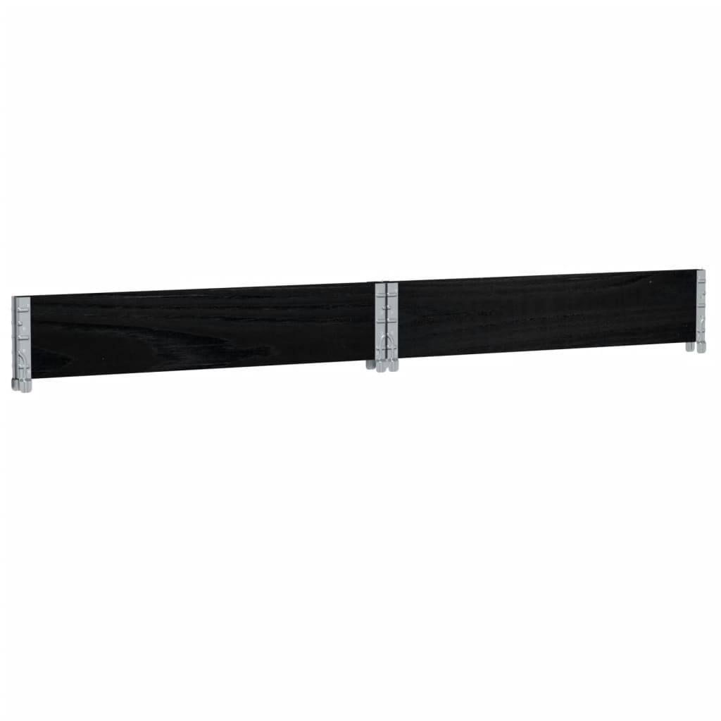 Vidaxl - Jardinière-Pot de fleur-Bac à fleurs noir 100x100 cm bois massif de pin 438878 - Image 7