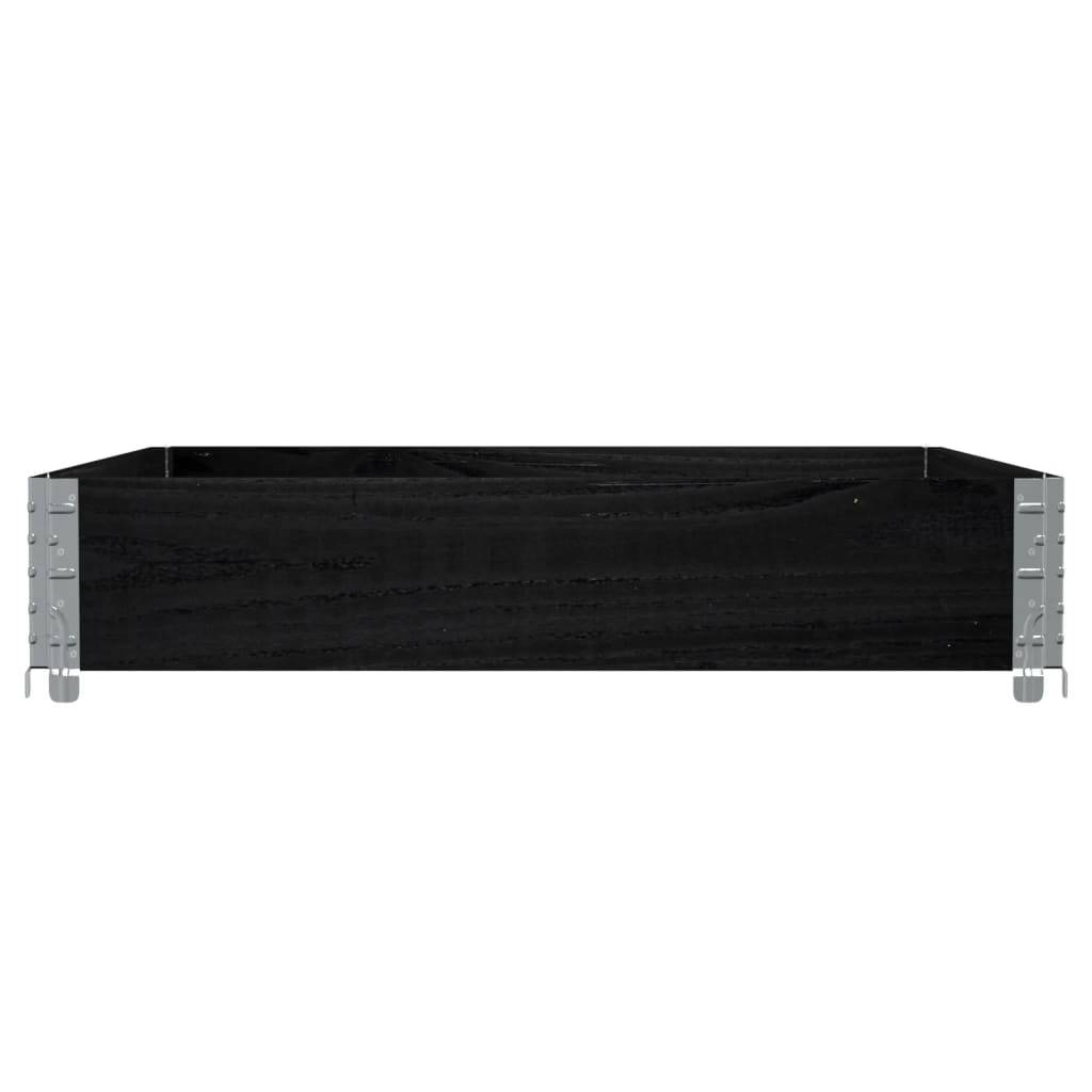Vidaxl - Jardinière-Pot de fleur-Bac à fleurs noir 100x100 cm bois massif de pin 438878 - Image 5