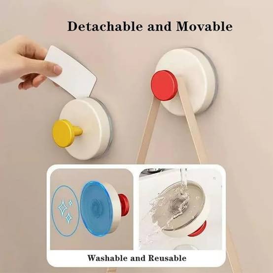 Lot De 4 Crochets Ventouse Colorés - Image 3