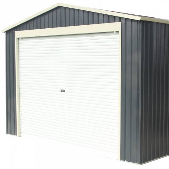 X-Metal - Garage métal 17,31m² porte enroulable aluminium anthracite X-Metal avec kit d'ancrage - Image 7