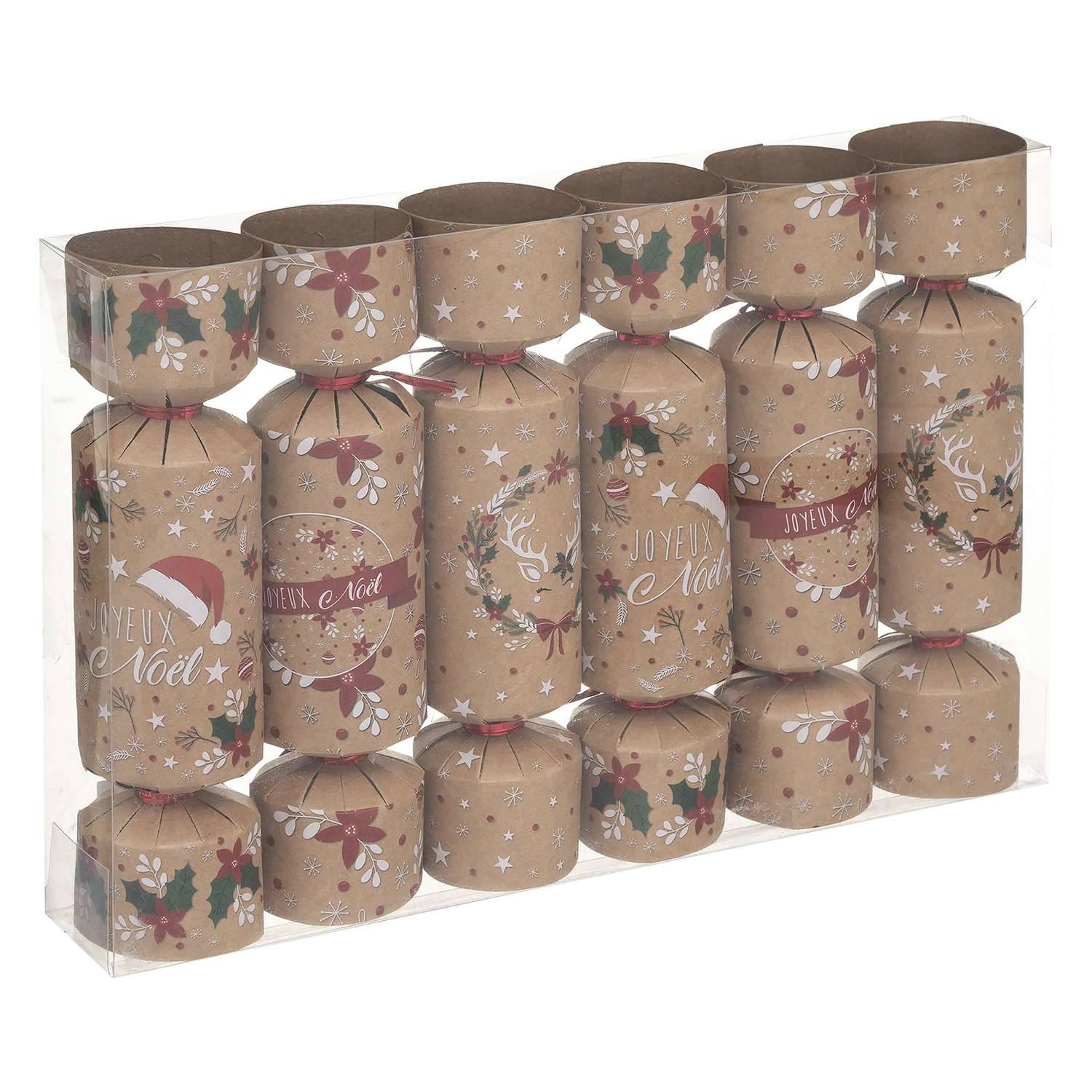 Atmosphera - Lot de 6 crackers imprimés de Noël - Atmosphera - Image 2