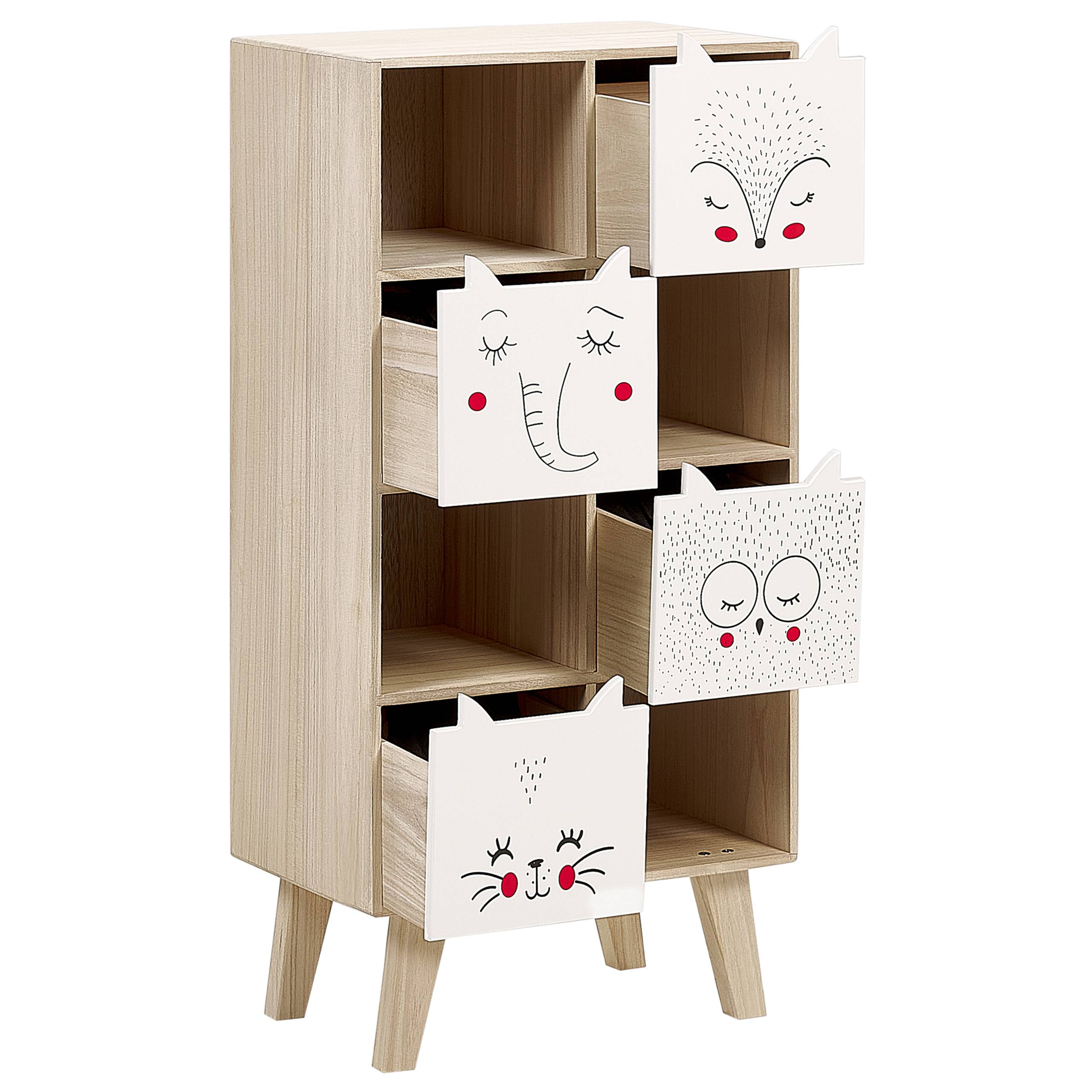 Beliani - Meuble de rangement MDF Marron clair RUPERT - 40x25x79- Beliani - Image 3