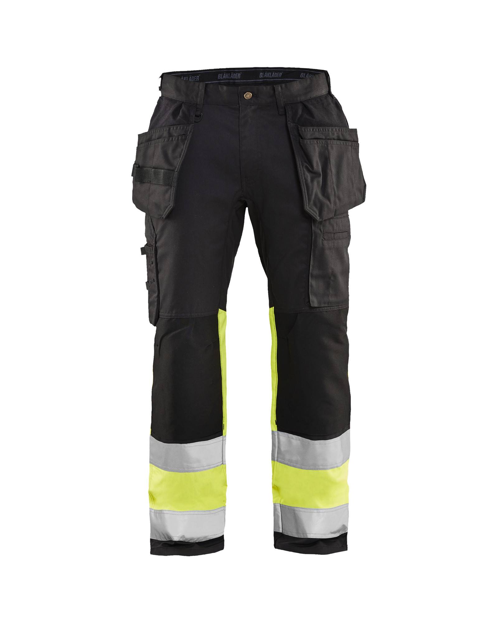 Pantalon artisan haute-visibilité +stretch Noir/Jaune fluo | 155818119933 - Blaklader