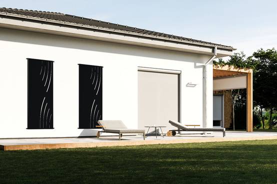 Casanoov Lot de 2 panneaux décoratifs VELETA Noir H.160 cm motifs côté droit - Image 7