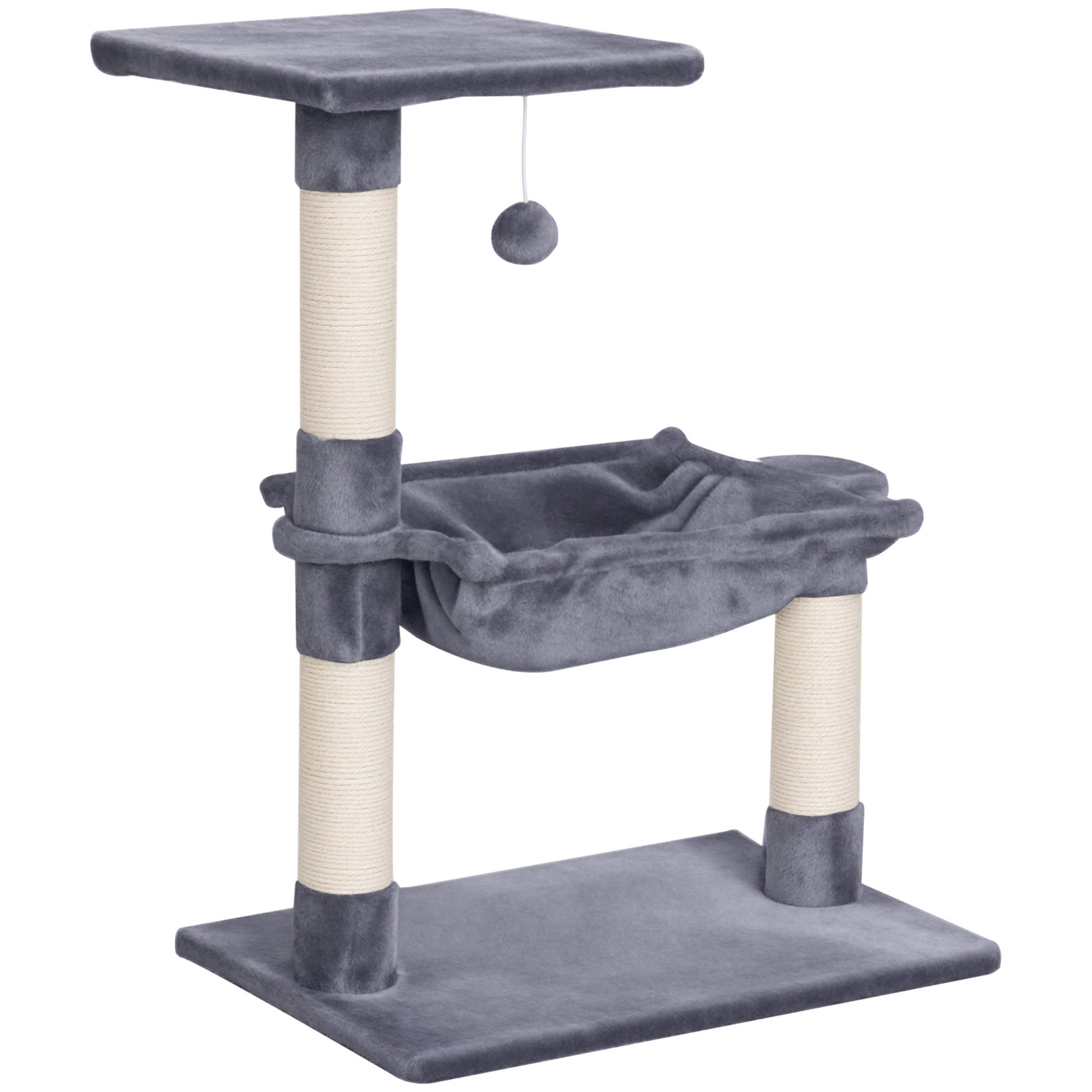 Arbre à chat sisals et peluche gris 50 x 36 x 70 cm - PANGIVO - Image 1