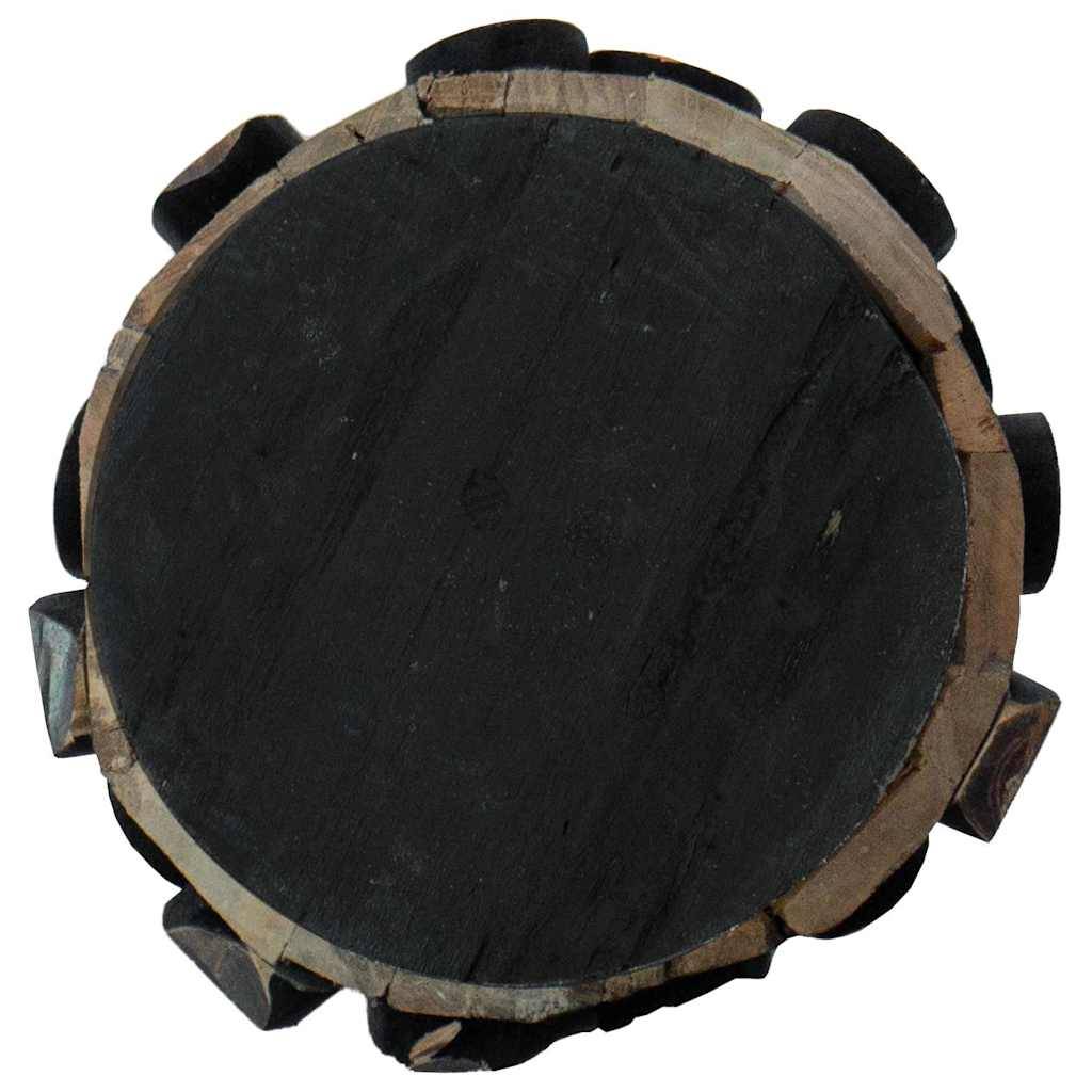 Sapin de Noël en bois de teck massif décoratif pour intérieur Marron 60 cm – ComfortXL Outdoor Living - Image 9