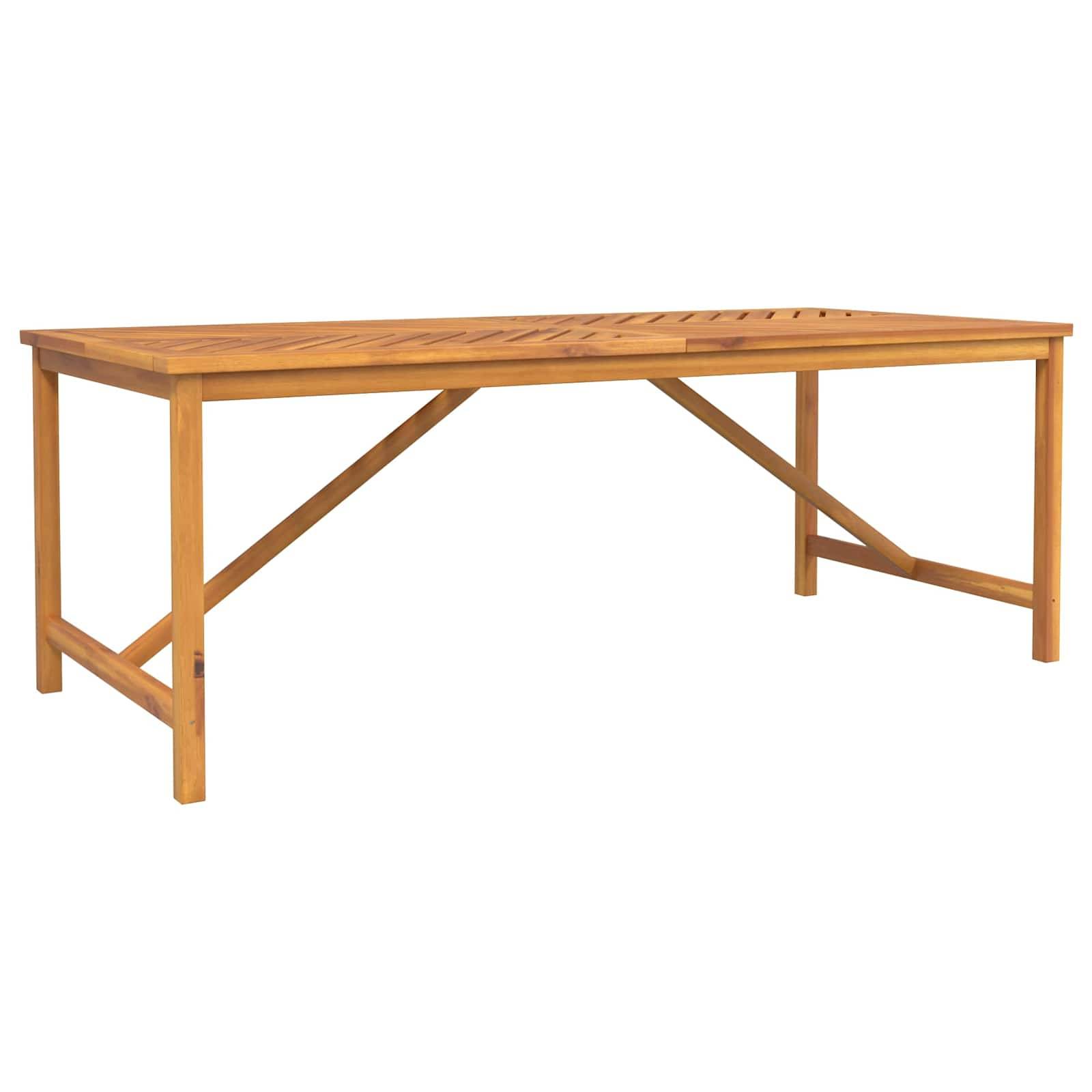 Ensemble de salle à manger jardin bois d'acacia massif huilé marron 200 x 90 x 74 cm (5 pièces) - PANGIVO - Image 7