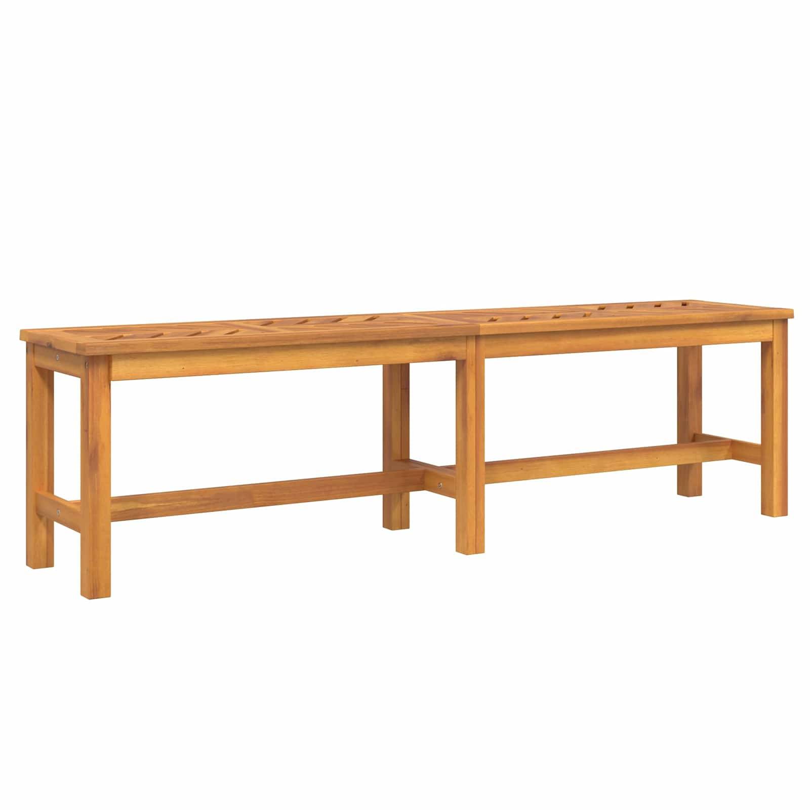 Ensemble de salle à manger jardin bois d'acacia massif huilé marron 200 x 90 x 74 cm (5 pièces) - PANGIVO - Image 6