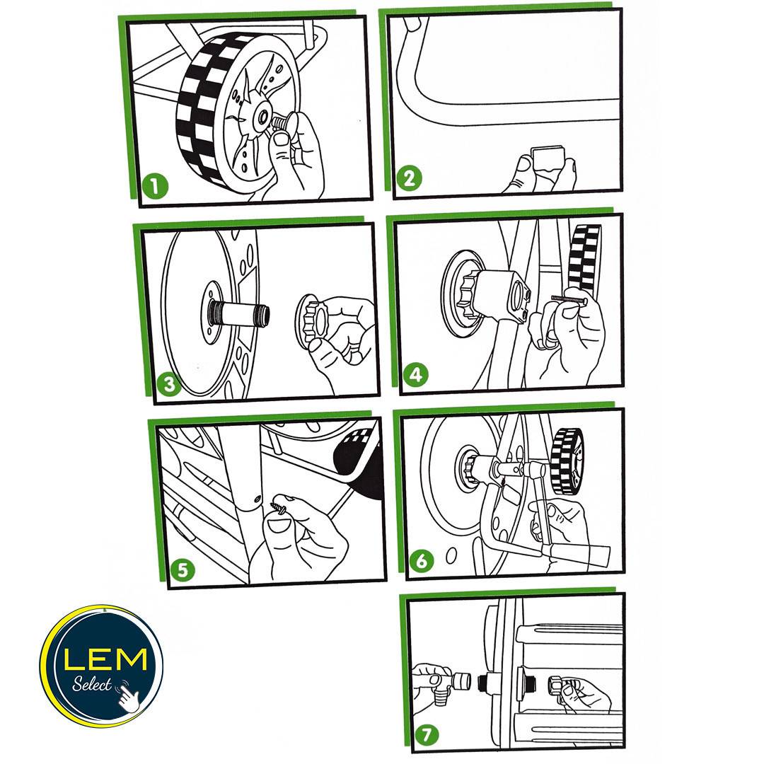 Dévidoir acier 2 roues pour tuyau d'arrosage 19mm / 90M max. - Image 2