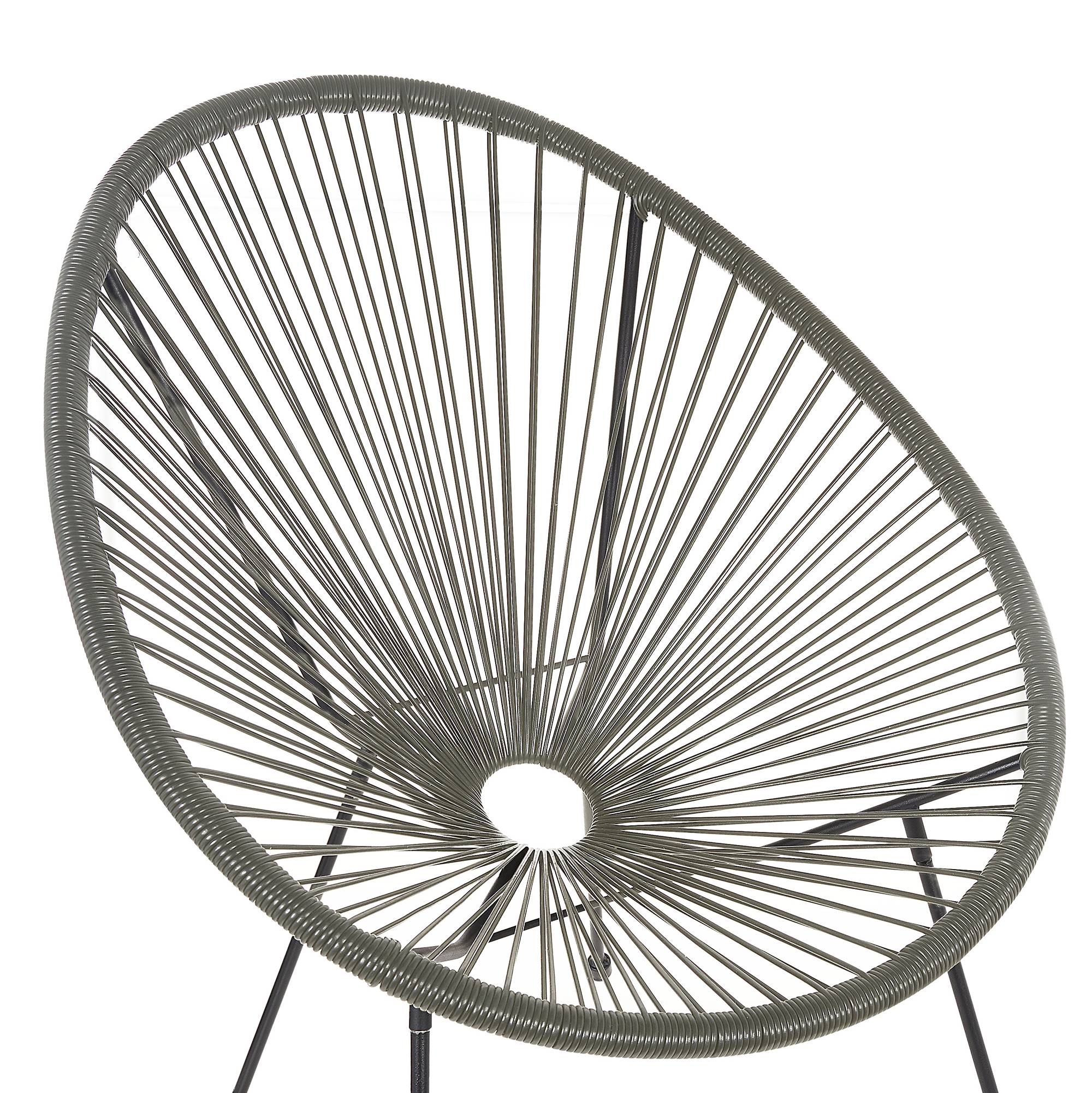Beliani - Set de bistrot Polyrotin Gris foncé ACAPULCO II Beliani - Image 8