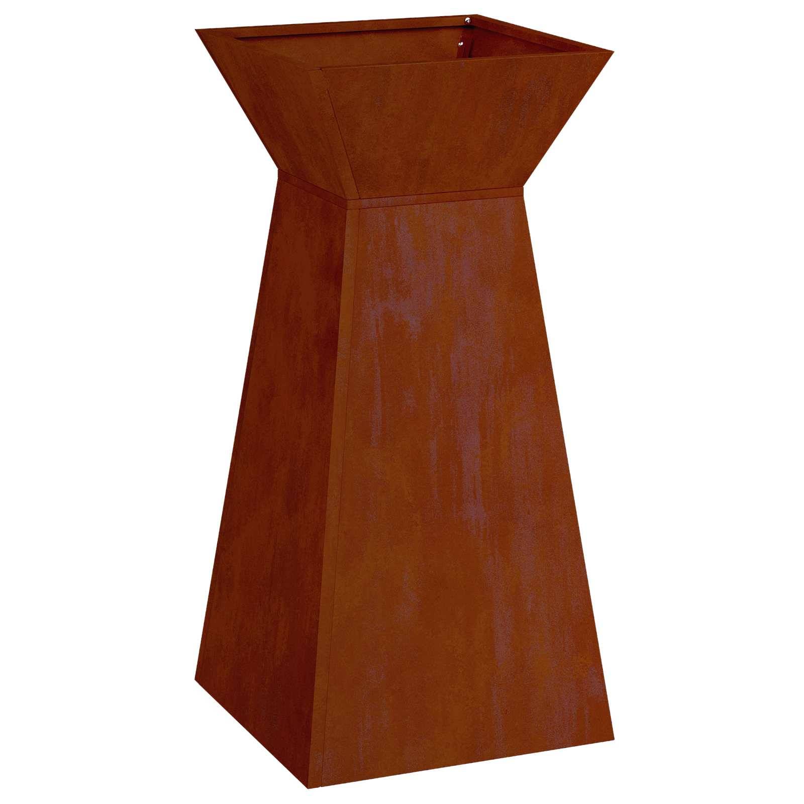 Vidaxl - Jardinière à pilier 2 pc-Pot de fleur-Bac à fleurs Rouillé 35 x 35 x 73 cm Acier patiné - Image 6