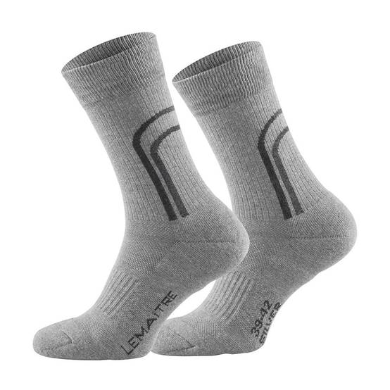 Lemaitre - Chaussettes de travail Lemaitre Lindor coton Gris 43-45